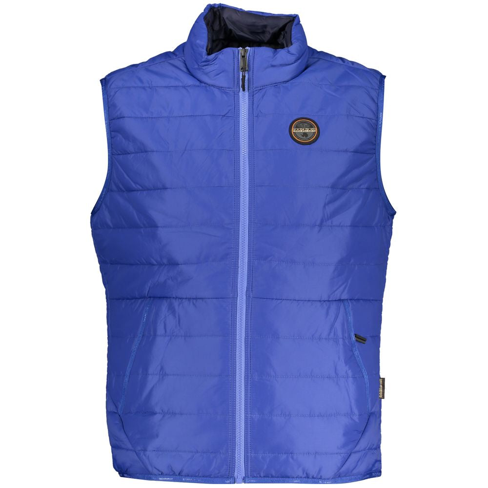 Blue Polyester Men Jacket-Napapijri-LabelTerrace.com