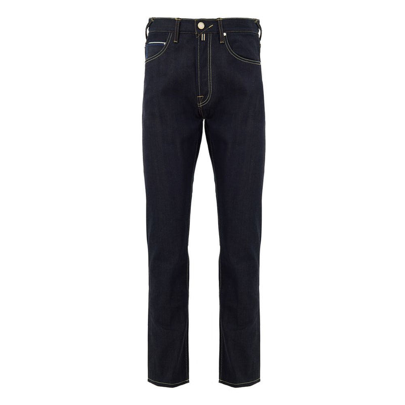 Blue Polyester Tapered Jeans-Jacob Cohen-LabelTerrace.com