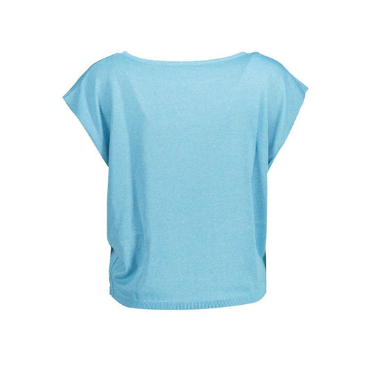 Blue Polyester Women T-Shirt-Kocca-LabelTerrace.com