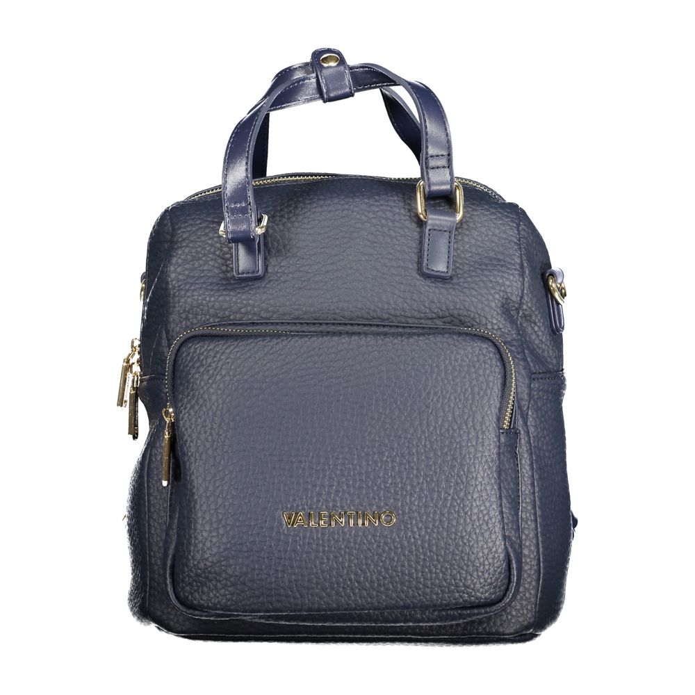 Blue Polyethylene Women Backpack-Mario Valentino-LabelTerrace.com