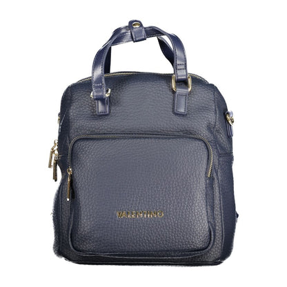 Blue Polyethylene Women Backpack-Mario Valentino-LabelTerrace.com