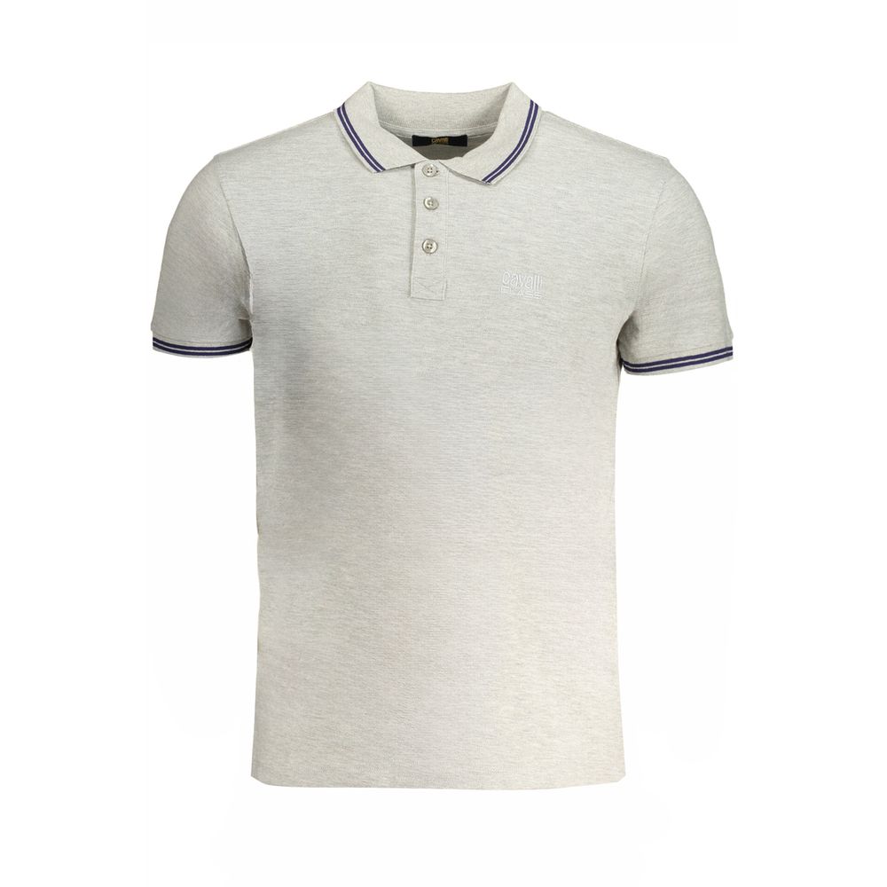 Brown Cotton Men Polo Shirt-Cavalli Class-LabelTerrace.com