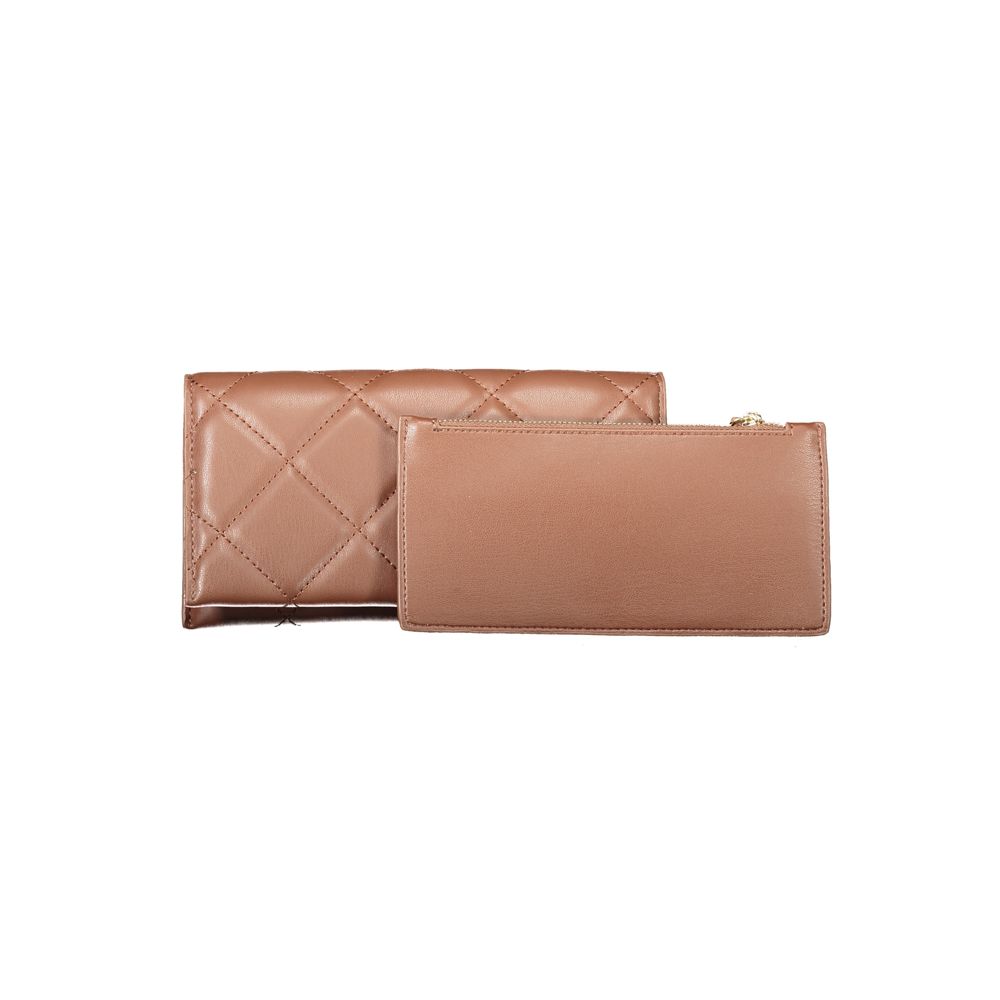 Brown Polyethylene Women Wallet