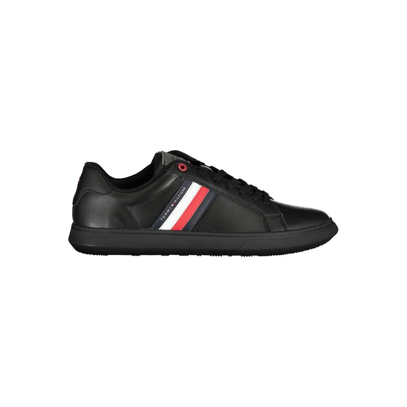 Chic Black Sneakers with Iconic Contrast Details-Tommy Hilfiger-LabelTerrace.com