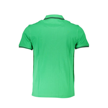 Chic Green Cotton Polo with Contrast Detailing-Harmont & Blaine-LabelTerrace.com