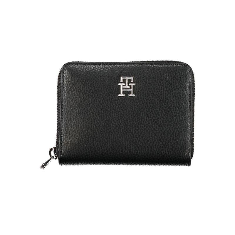 Elegant Black Polyethylene Wallet-Tommy Hilfiger-LabelTerrace.com