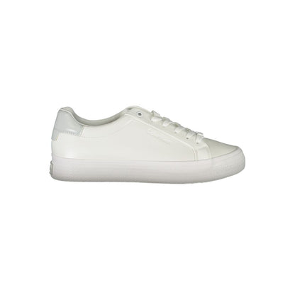 Elegant White Sneakers with Contrast Detailing-Calvin Klein-LabelTerrace.com