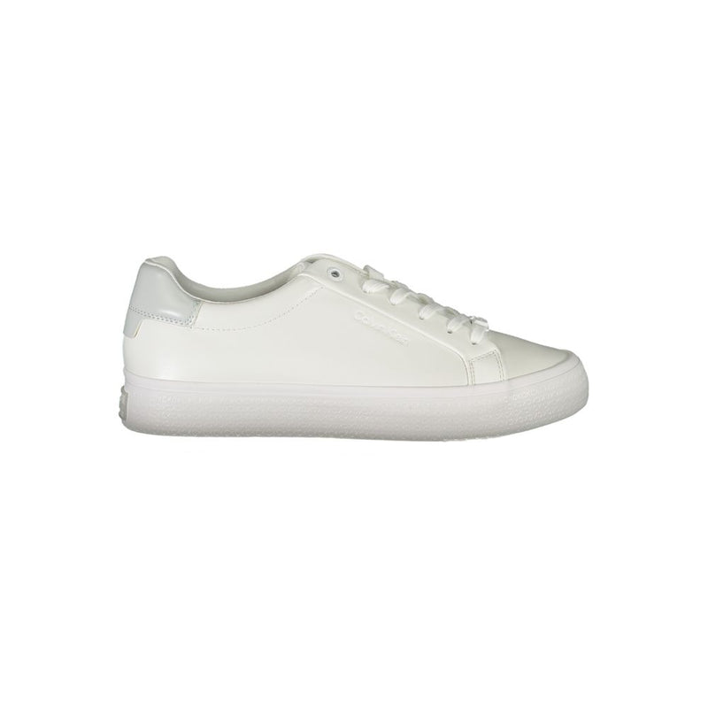 Elegant White Sneakers with Contrast Detailing-Calvin Klein-LabelTerrace.com
