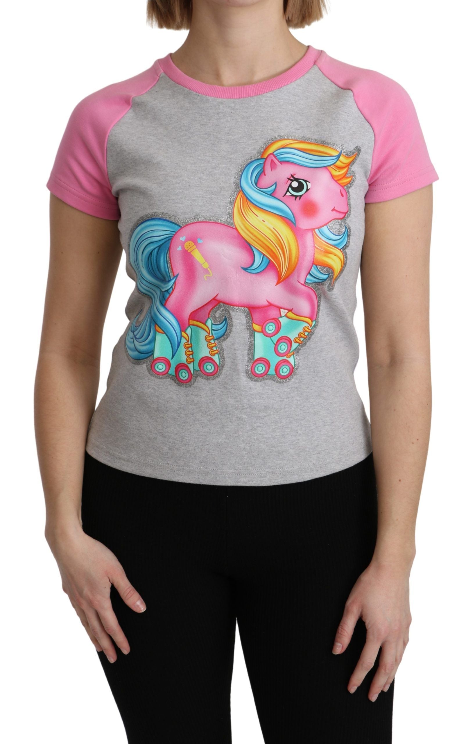 Gray and pink Cotton T-shirt My Little Pony Top-Moschino-LabelTerrace.com