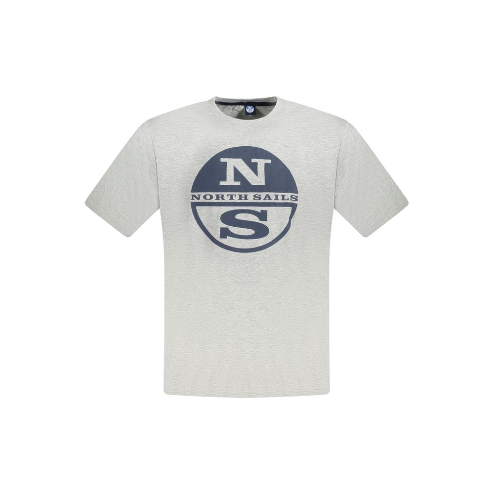 Gray Cotton Men T-Shirt-North Sails-LabelTerrace.com