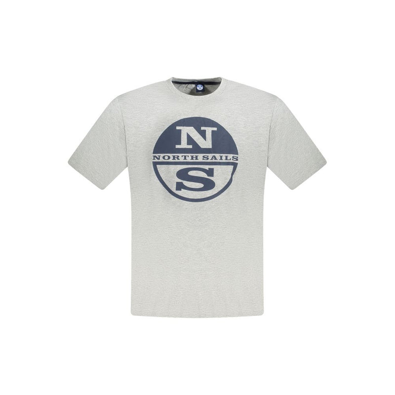 Gray Cotton Men T-Shirt-North Sails-LabelTerrace.com