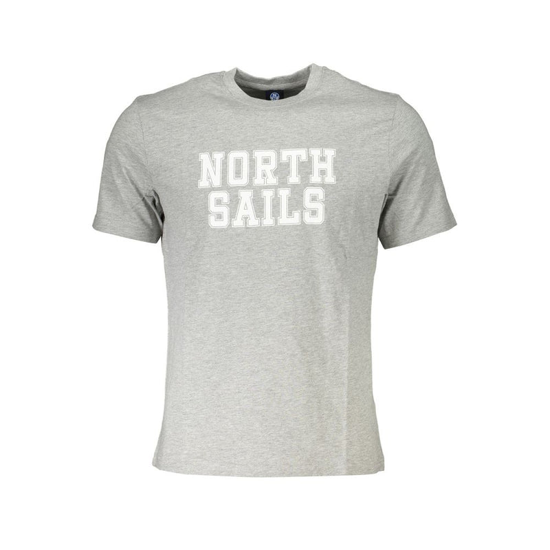 Gray Cotton T-Shirt-North Sails-LabelTerrace.com
