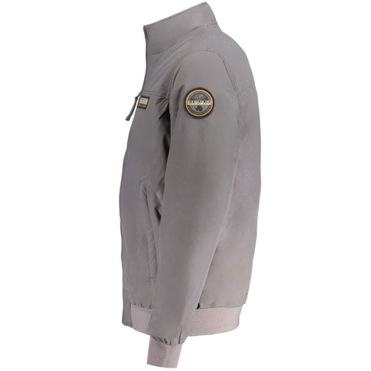 Gray Polyamide Men Jacket-Napapijri-LabelTerrace.com