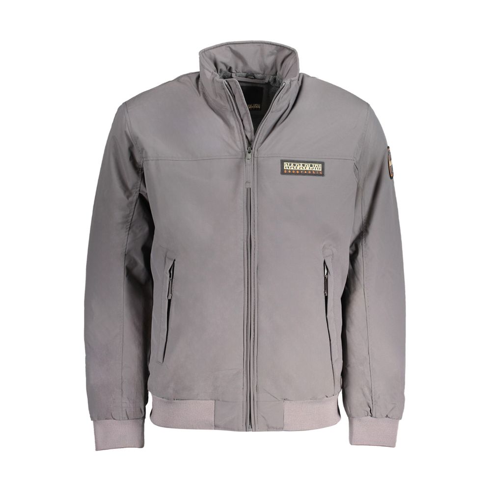 Gray Polyamide Men Jacket-Napapijri-LabelTerrace.com