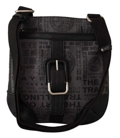 Gray Printed Logo Shoulder Crossbody Purse Bag-WAYFARER-LabelTerrace.com