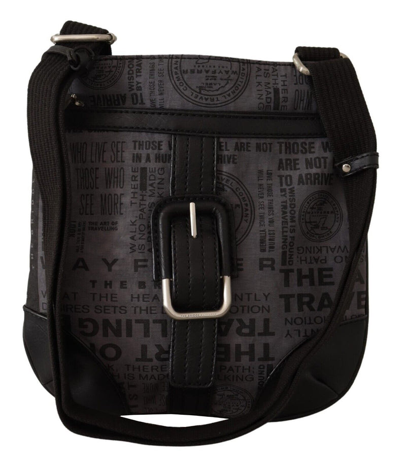 Gray Printed Logo Shoulder Crossbody Purse Bag-WAYFARER-LabelTerrace.com