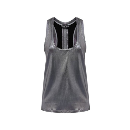 Gray Viscose Tank Top-Tom Ford-LabelTerrace.com