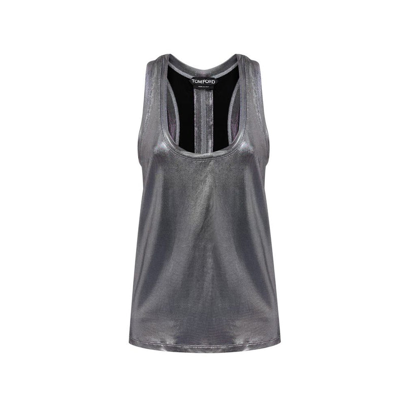 Gray Viscose Tank Top-Tom Ford-LabelTerrace.com