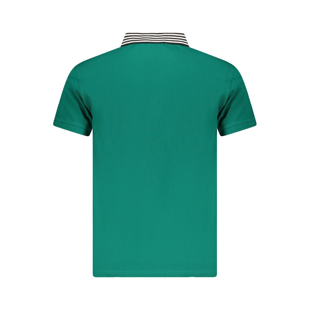 Green Cotton Men Polo Shirt-Cavalli Class-LabelTerrace.com