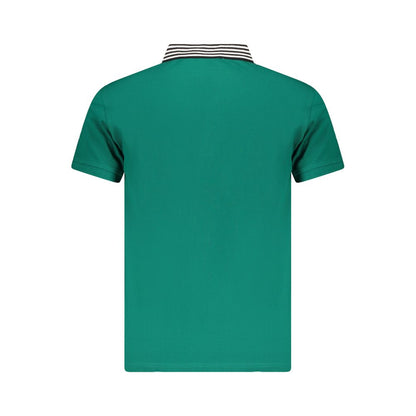 Green Cotton Men Polo Shirt-Cavalli Class-LabelTerrace.com