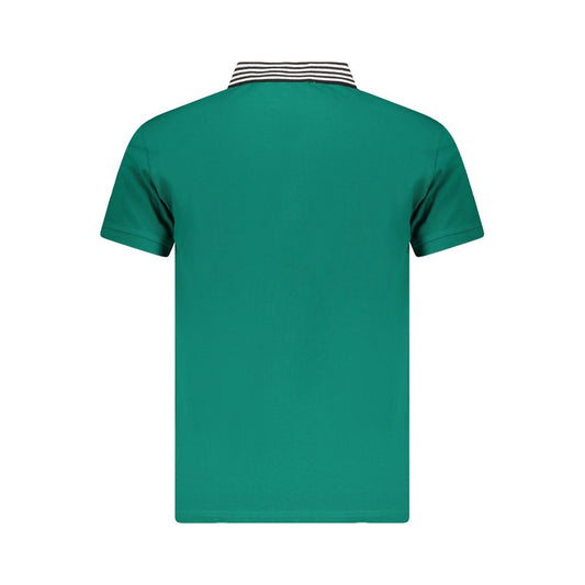 Green Cotton Men Polo Shirt-Cavalli Class-LabelTerrace.com