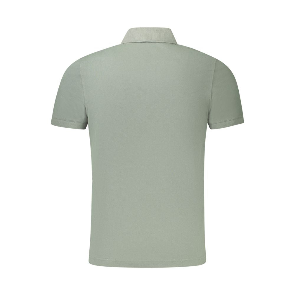 Green Cotton Men Polo Shirt-K-WAY-LabelTerrace.com