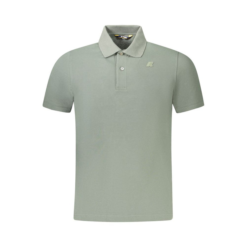 Green Cotton Men Polo Shirt-K-WAY-LabelTerrace.com