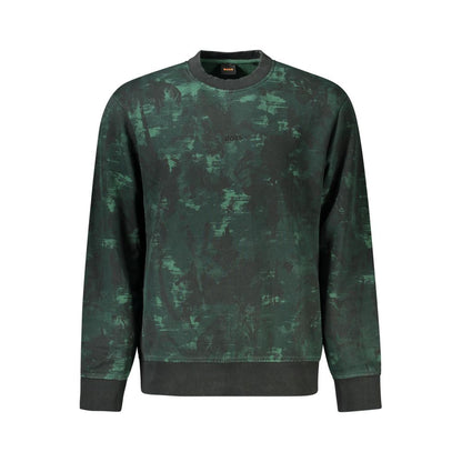 Green Cotton Men Sweater-Hugo Boss-LabelTerrace.com