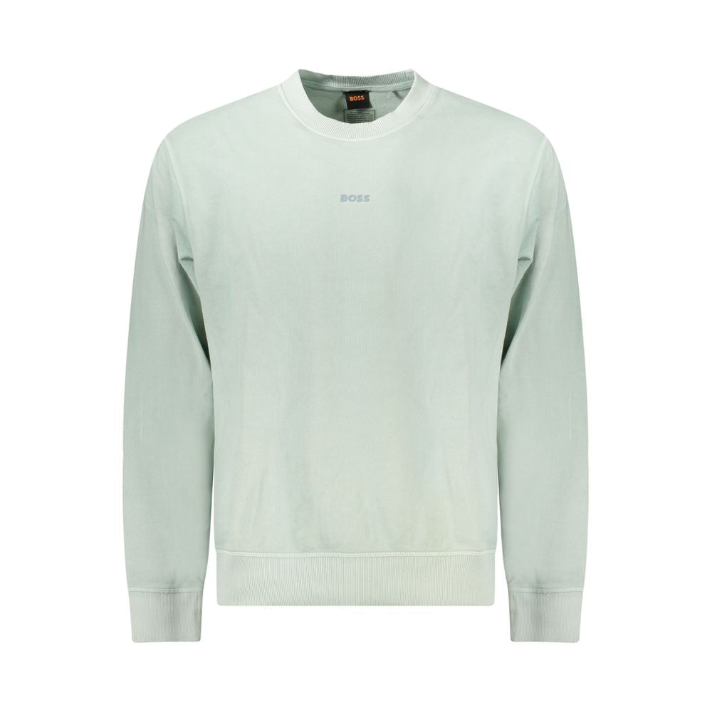 Green Cotton Men Sweater-Hugo Boss-LabelTerrace.com