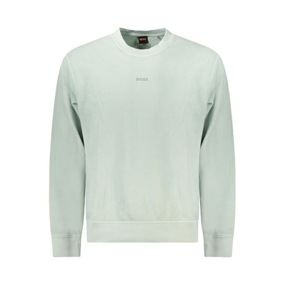 Green Cotton Men Sweater-Hugo Boss-LabelTerrace.com
