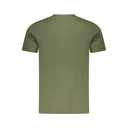 Green Cotton Men T-Shirt