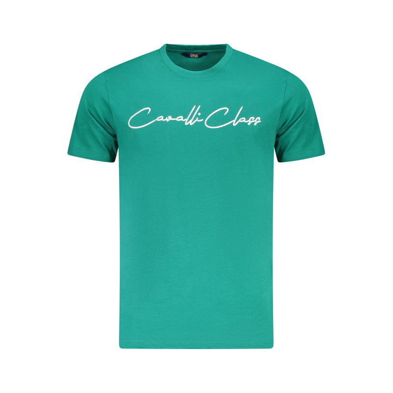 Green Cotton Men T-Shirt