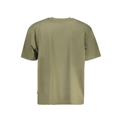 Green Cotton Men T-Shirt