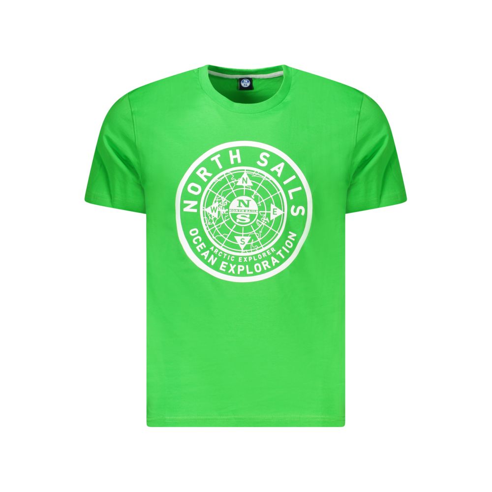 Green Cotton Men T-Shirt-North Sails-LabelTerrace.com