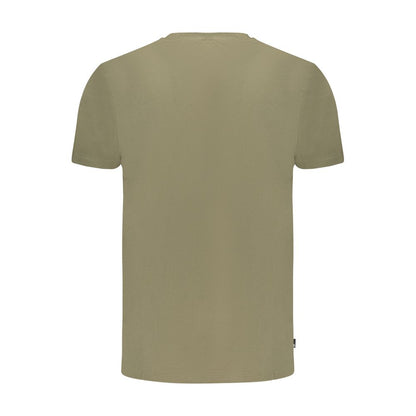 Green Cotton Men T-Shirt
