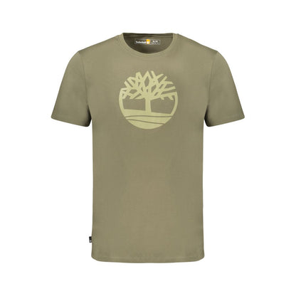 Green Cotton Men T-Shirt