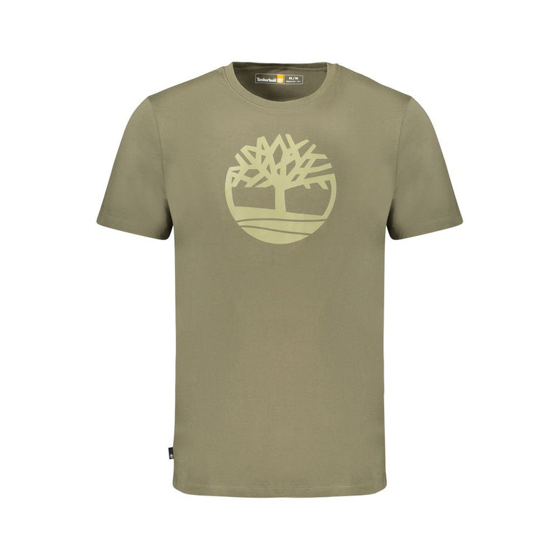 Green Cotton Men T-Shirt