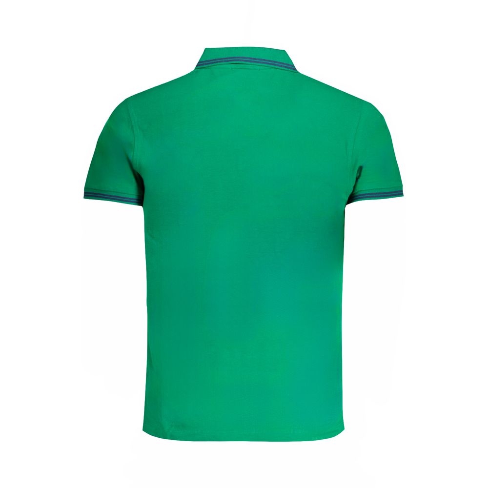 Green Cotton Polo Shirt-Cavalli Class-LabelTerrace.com