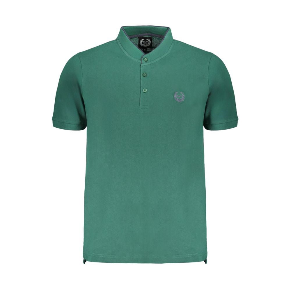 Green Cotton Polo Shirt-Gianmarco Venturi-LabelTerrace.com