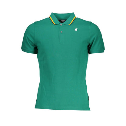 Green Cotton Polo Shirt-K-WAY-LabelTerrace.com