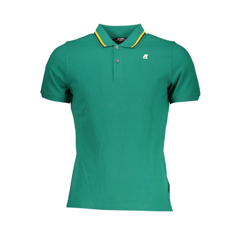Green Cotton Polo Shirt-K-WAY-LabelTerrace.com