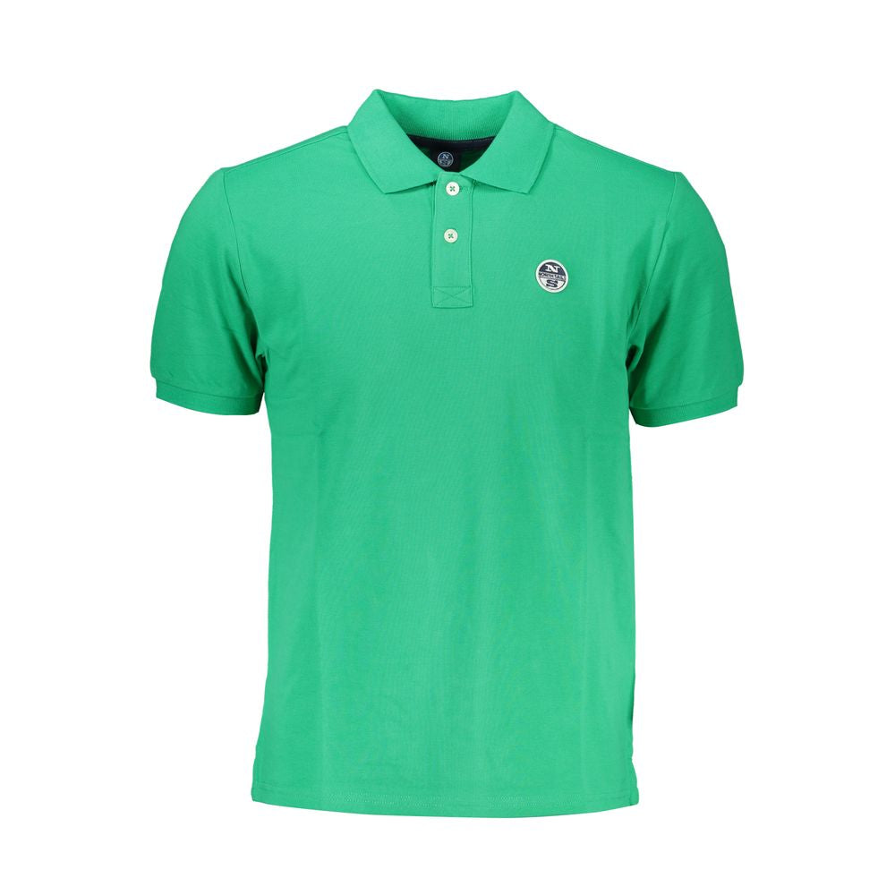 Green Cotton Polo Shirt-North Sails-LabelTerrace.com