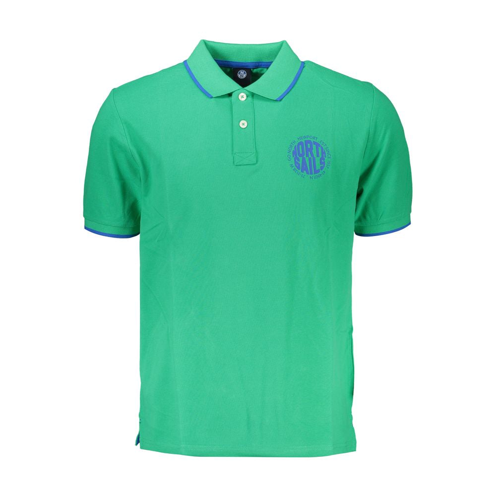 Green Cotton Polo Shirt-North Sails-LabelTerrace.com
