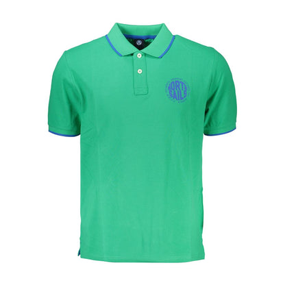 Green Cotton Polo Shirt-North Sails-LabelTerrace.com