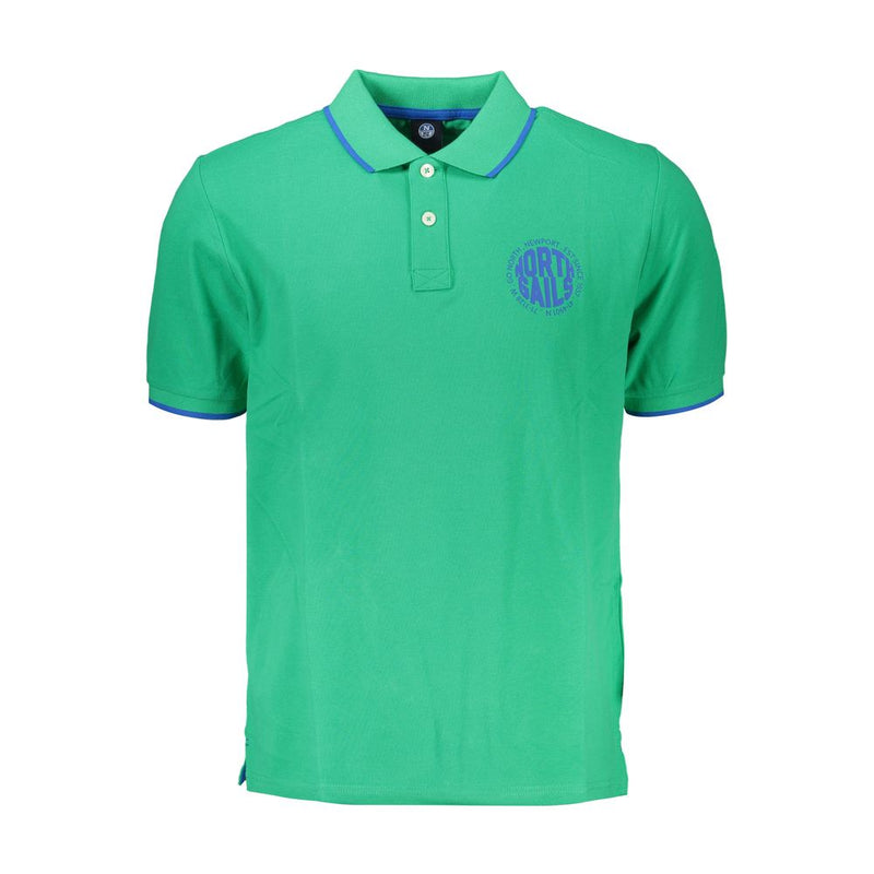 Green Cotton Polo Shirt-North Sails-LabelTerrace.com