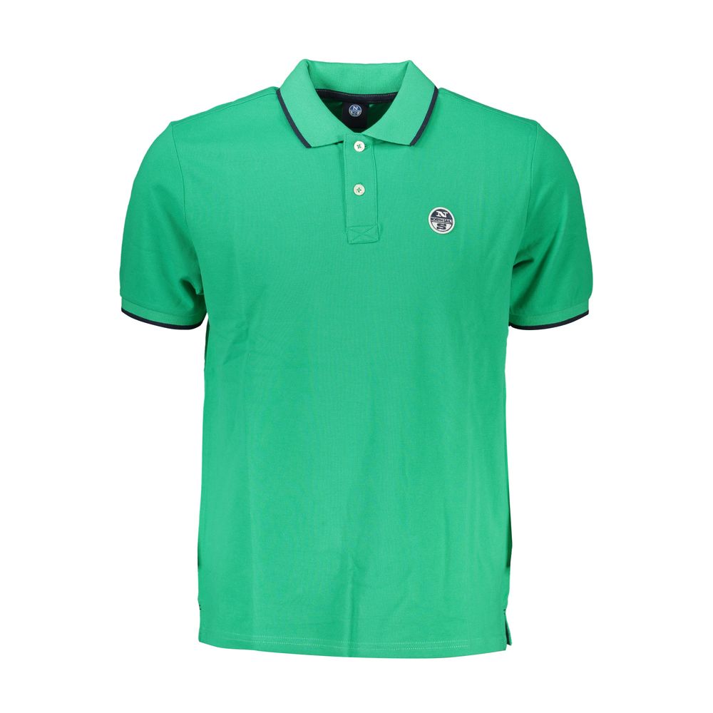 Green Cotton Polo Shirt-North Sails-LabelTerrace.com