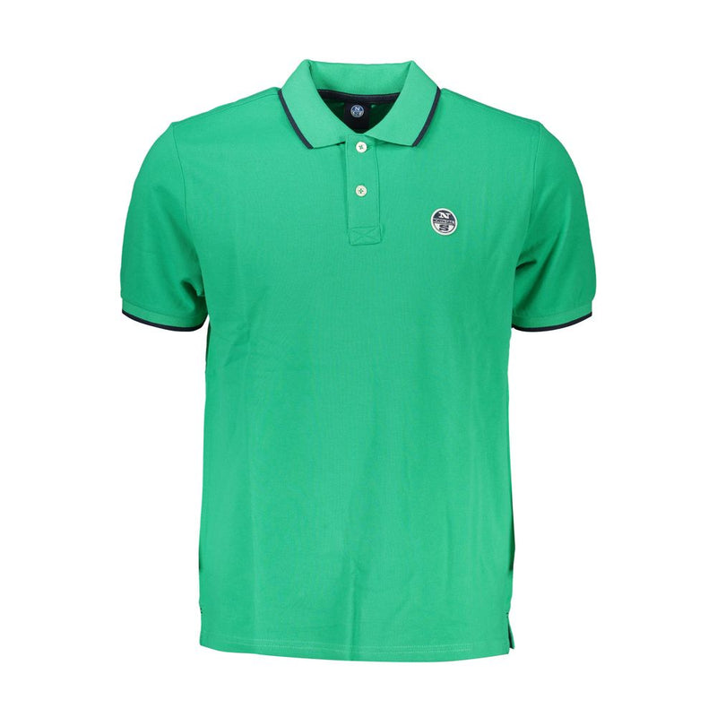 Green Cotton Polo Shirt-North Sails-LabelTerrace.com