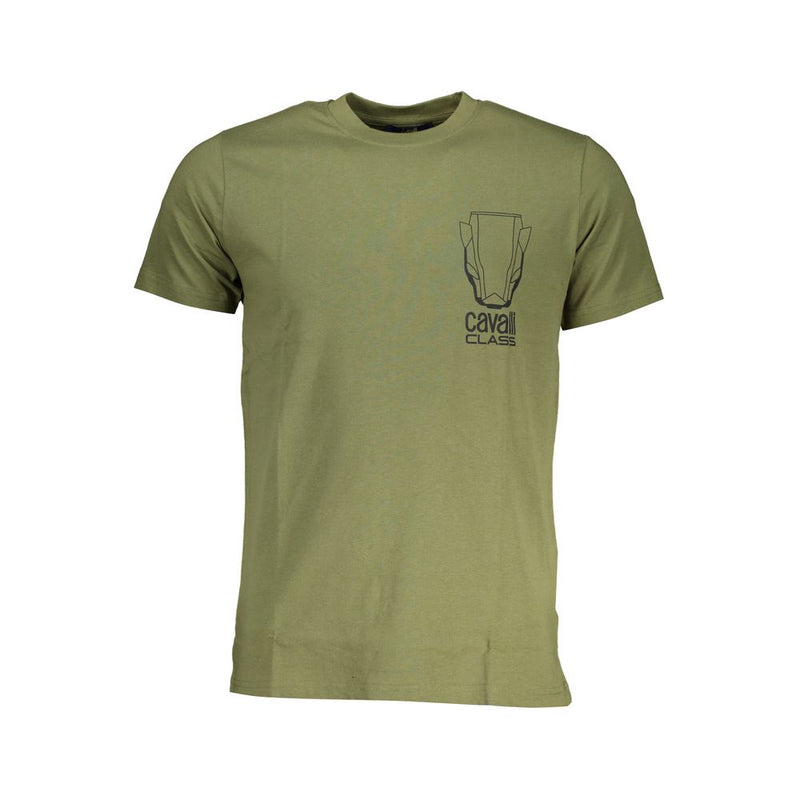 Green Cotton T-Shirt-Cavalli Class-LabelTerrace.com