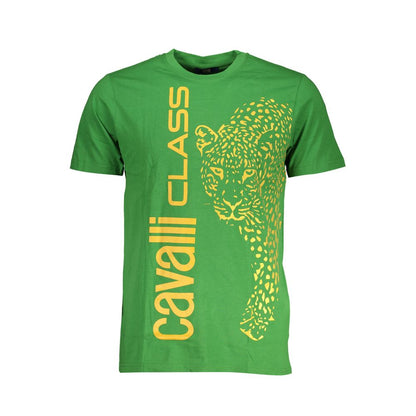 Green Cotton T-Shirt-Cavalli Class-LabelTerrace.com