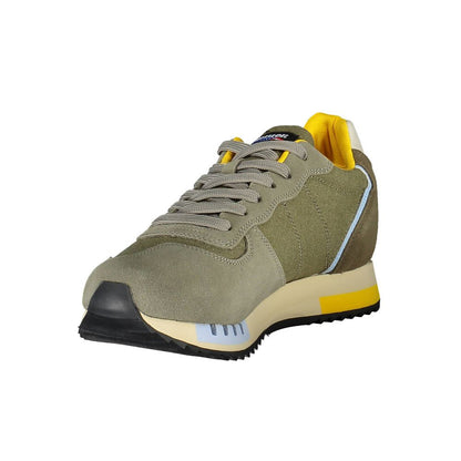 Green Leather Men Sneaker-Blauer-LabelTerrace.com